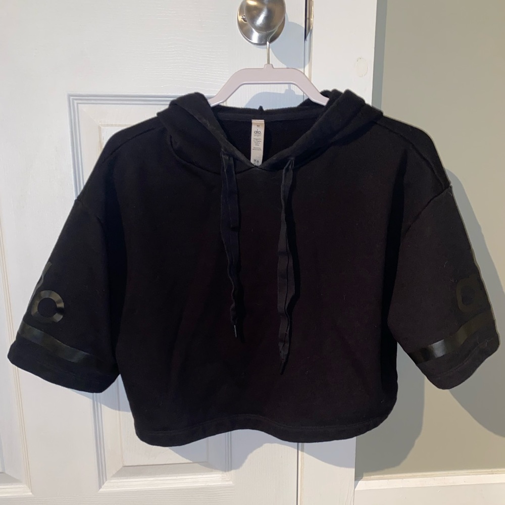 ALO crop tops short sleeve sweatshirt